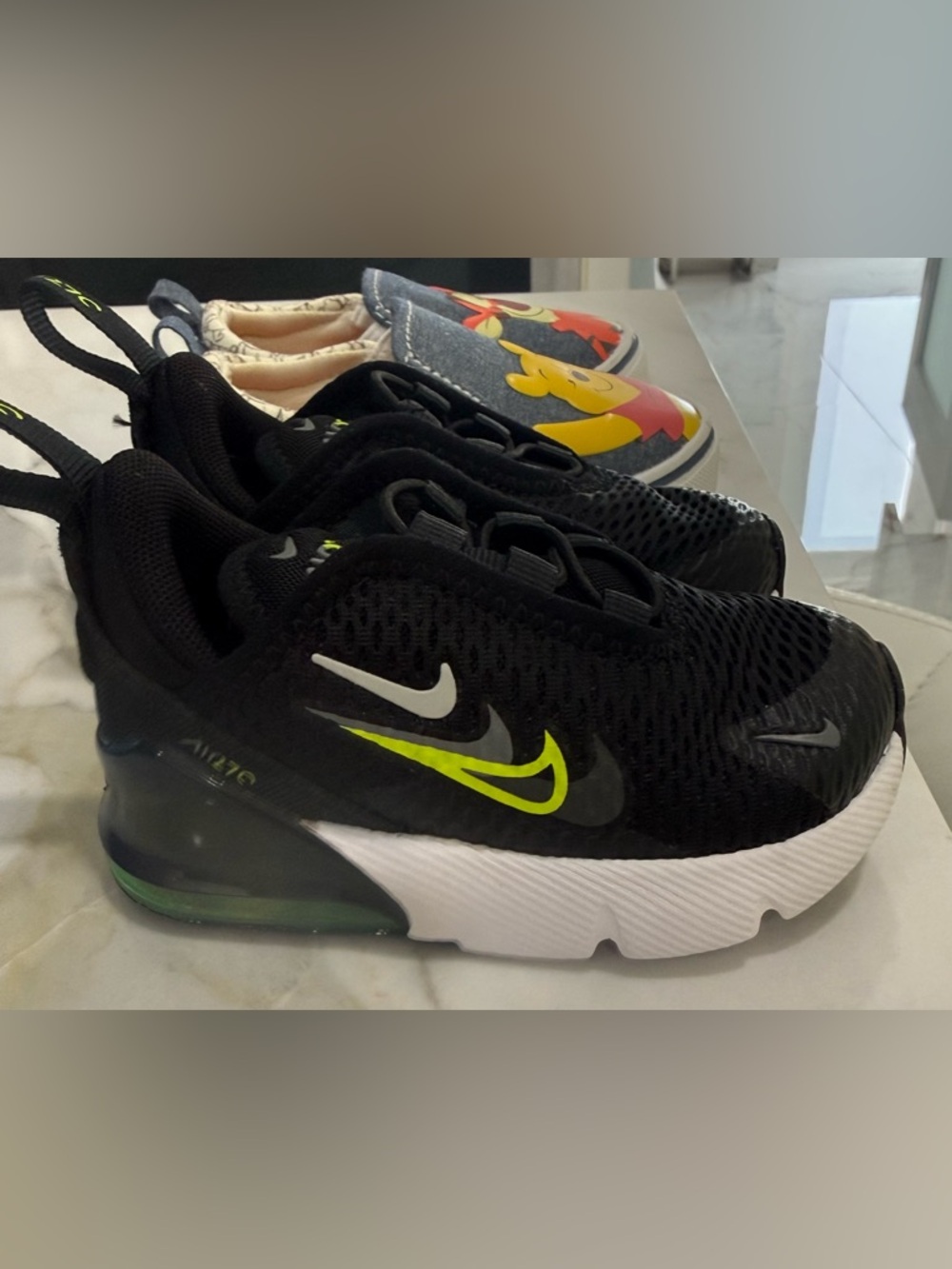 Toddler Nike Air Max 270 Sneakers black/volt